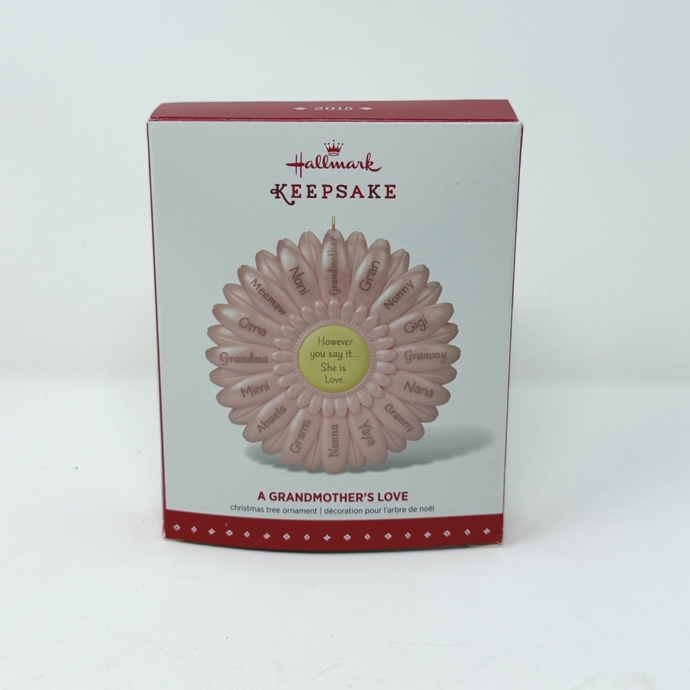 Hallmark 2015 A Grandmother's Love Keepsake Ornament Grandma Nana Flower